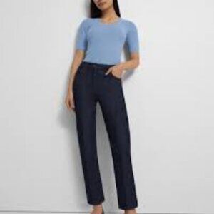 Theory Dark Wash Denim High Rise Straight Leg Jeans Size 27